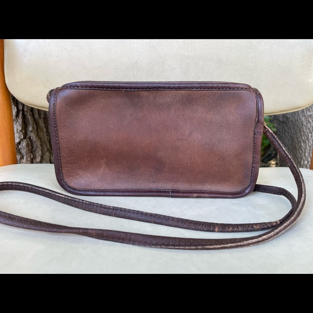 Vintage Coach Small Zippered Pouch Mahogany Rare HTF